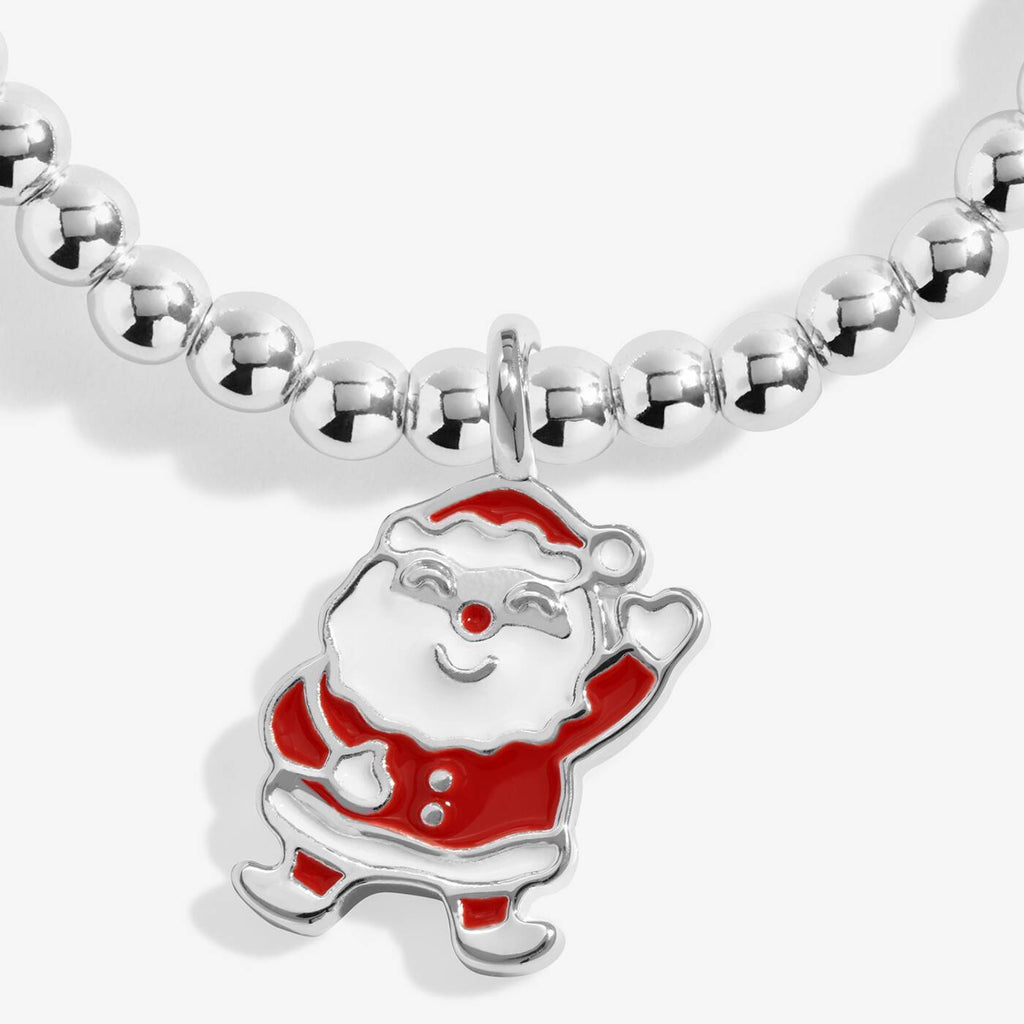 Joma Jewellery Kids' Christmas A Little Love From Santa Silver Plated Bracelet