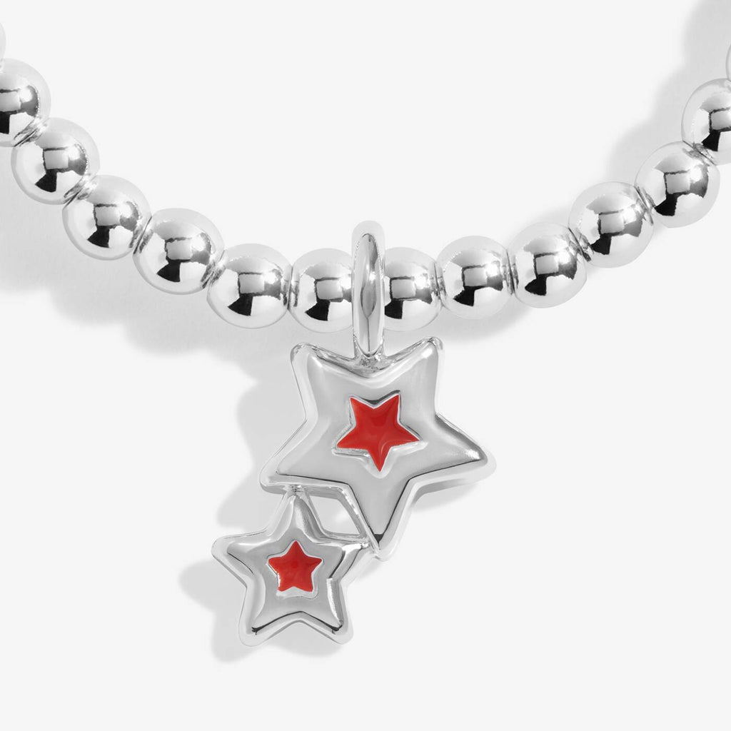 Joma Jewellery Kids' Christmas A Little Make A Christmas Wish Silver Plated Bracelet