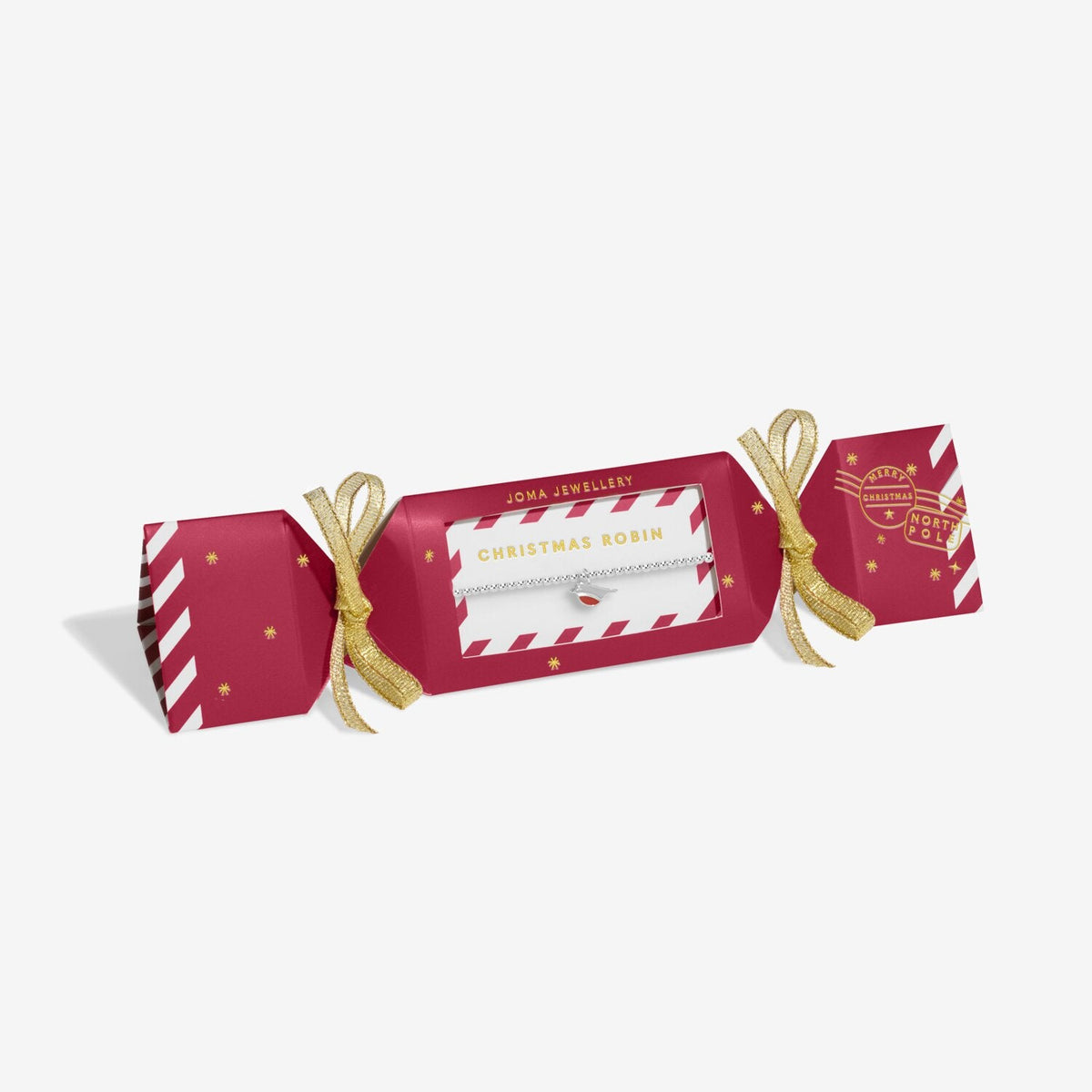 Joma Jewellery Kids Christmas Cracker Christmas Robin Silver Plated Children's Bracelet