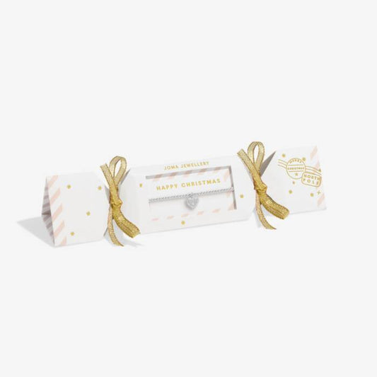 Joma Jewellery Kids Christmas Cracker Happy Christmas Silver Plated Children's Bracelet
