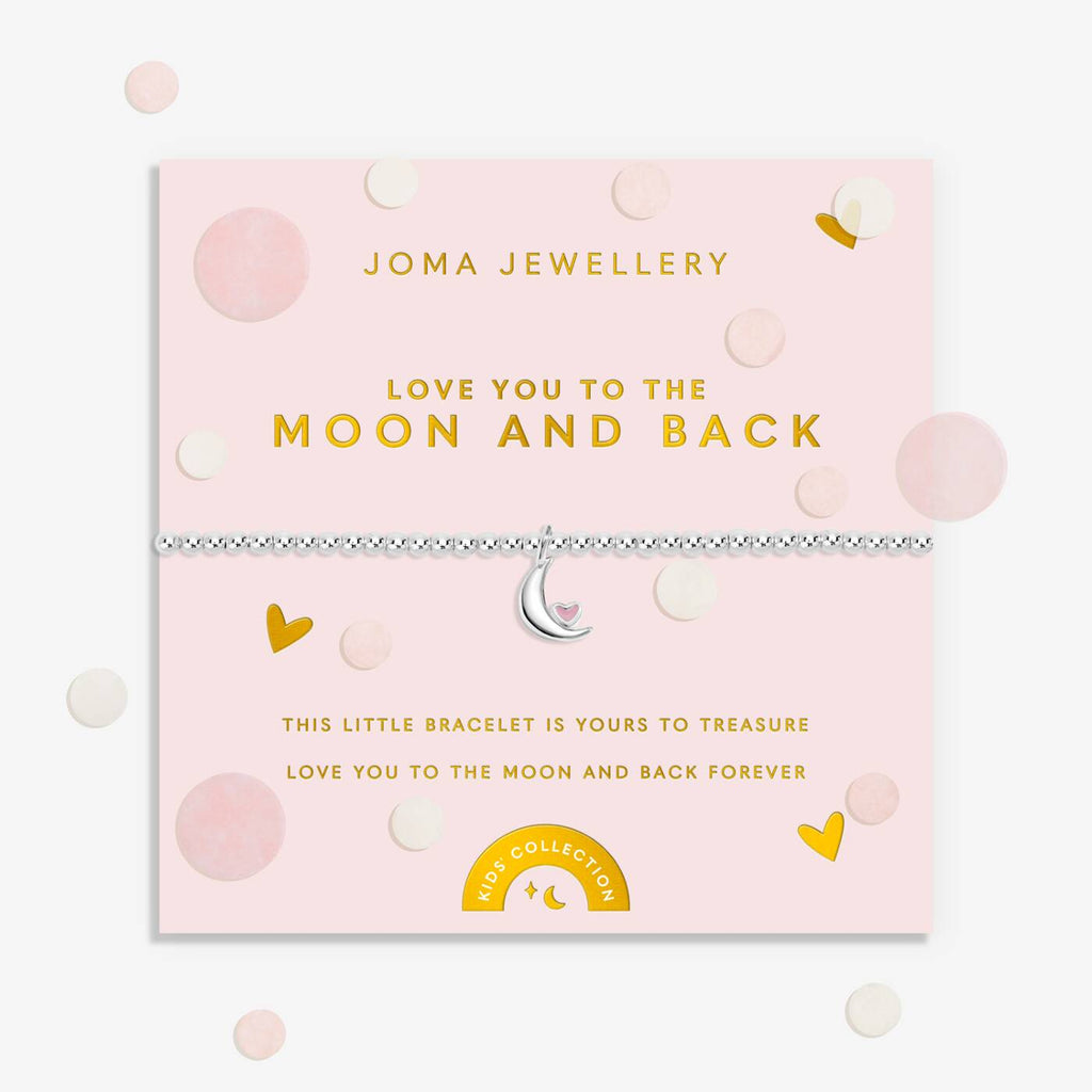 Joma Jewellery Kids' Confetti A Little Love You To The Moon And Back Silver Plated Bracelet