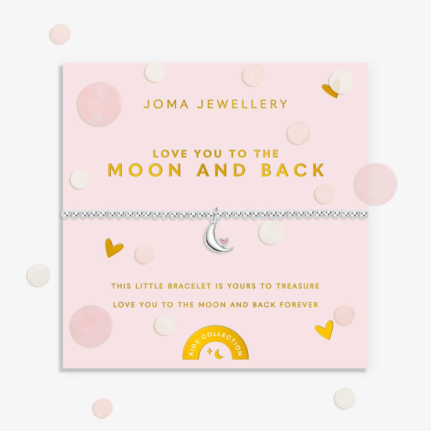 Joma Jewellery Kids' Confetti A Little Love You To The Moon And Back Silver Plated Bracelet