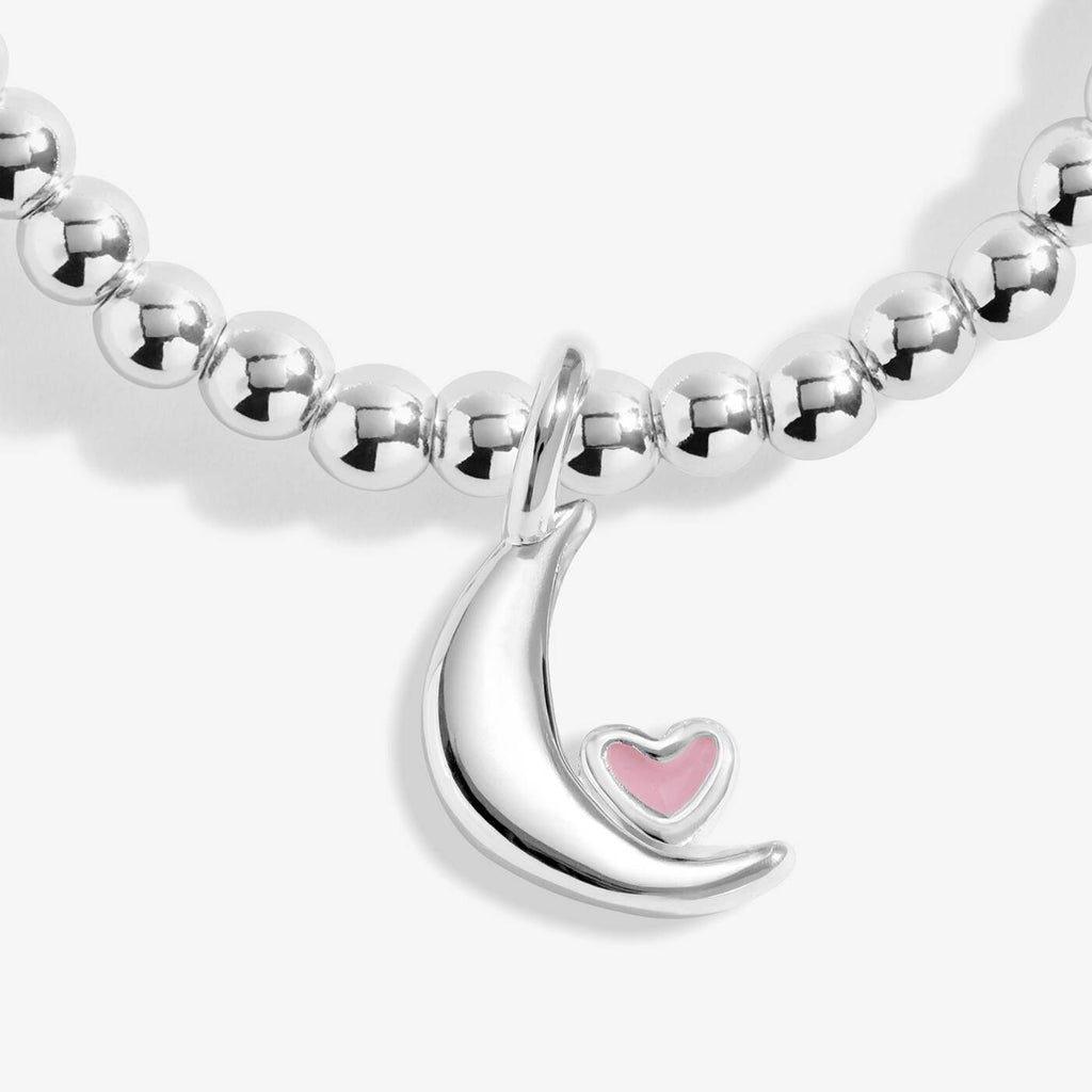 Joma Jewellery Kids' Confetti A Little Love You To The Moon And Back Silver Plated Bracelet