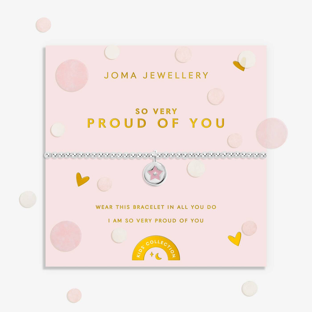 Joma Jewellery Kids' Confetti A Little So Very Proud Of You Silver Plated Bracelet