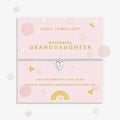 Joma Jewellery Kids Confetti A Little Wonderful Granddaughter Silver Plated Children's Bracelet