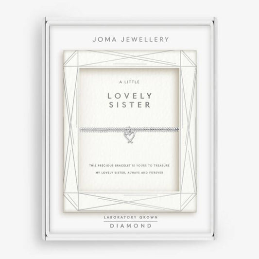 Joma Jewellery Laboratory Grown Diamond A Little Lovely Sister Silver Plated Bracelet