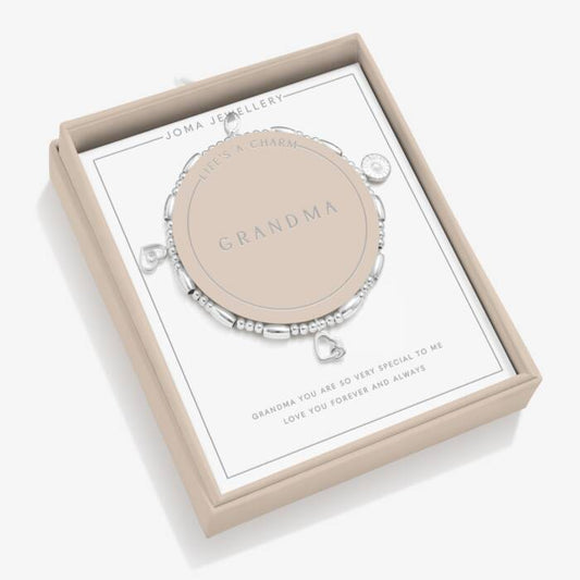 Joma Jewellery Life's A Charm Grandma Silver Plated Bracelet
