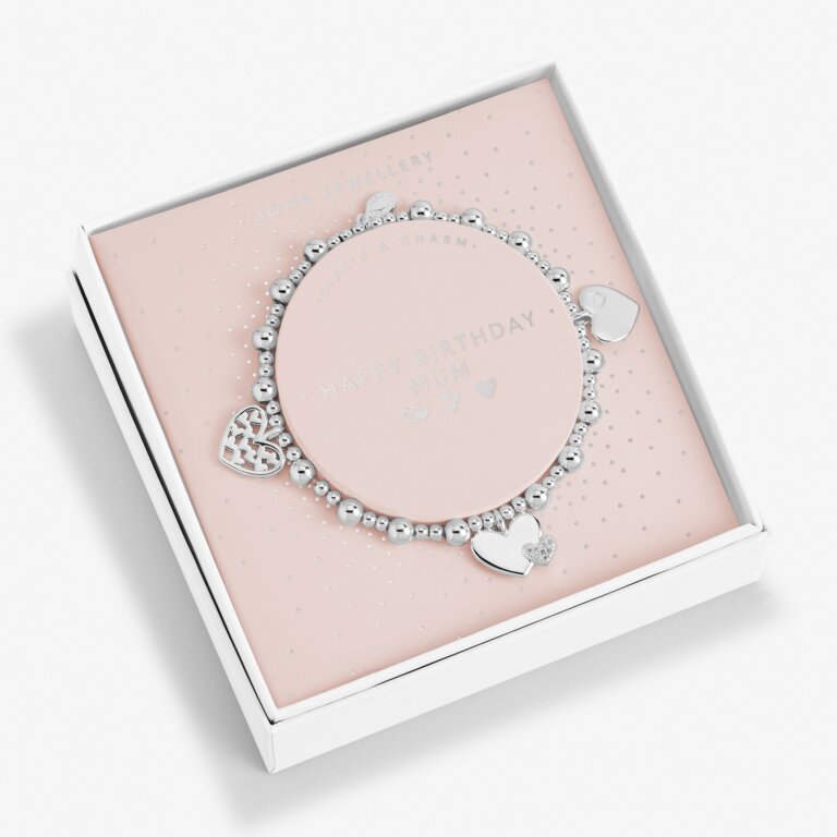Joma Jewellery Lifes A Charm Happy Birthday Mum Silver Charm Bracelet