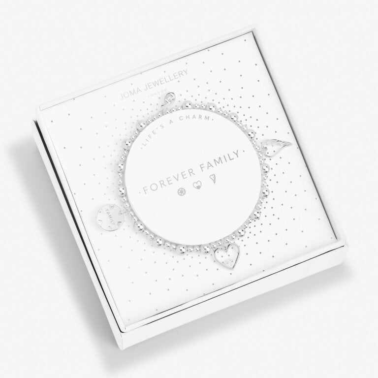 Joma Jewellery Lifes a Charm Forever Family Silver Charm Bracelet
