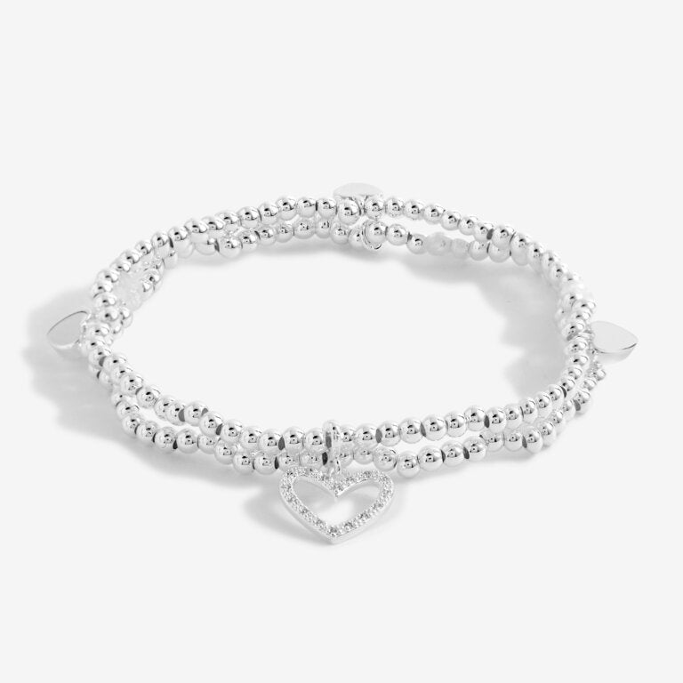 Joma Jewellery Lila Heart Layered Bracelet
