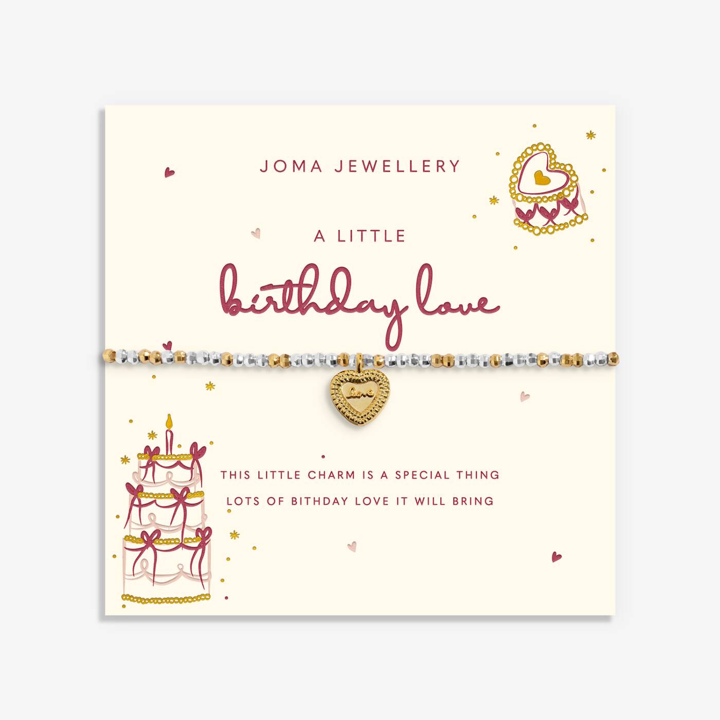 Joma Jewellery Little Stories Birthday Love Silver & Gold Plated Bracelet