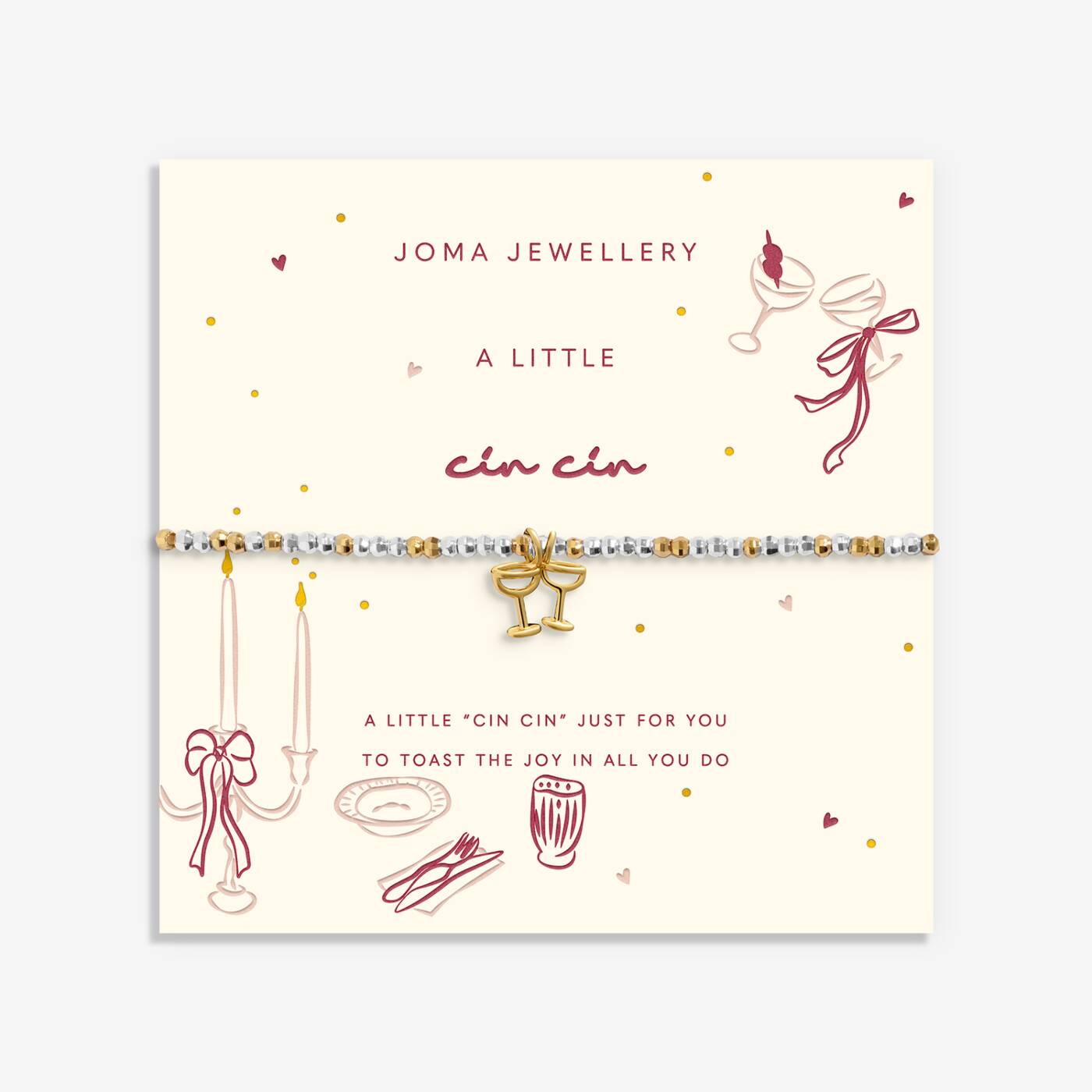 Joma Jewellery Little Stories Cin Cin Silver & Gold Plated Bracelet