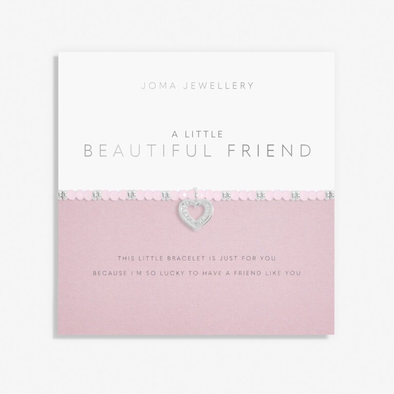 Joma Jewellery Live Life In Colour A Little Beautiful Friend Silver and Pink Bracelet