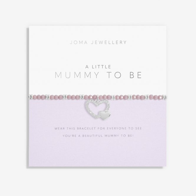 Joma Jewellery Live Life In Colour A Little Mummy To Be Silver and Lilac Bracelet