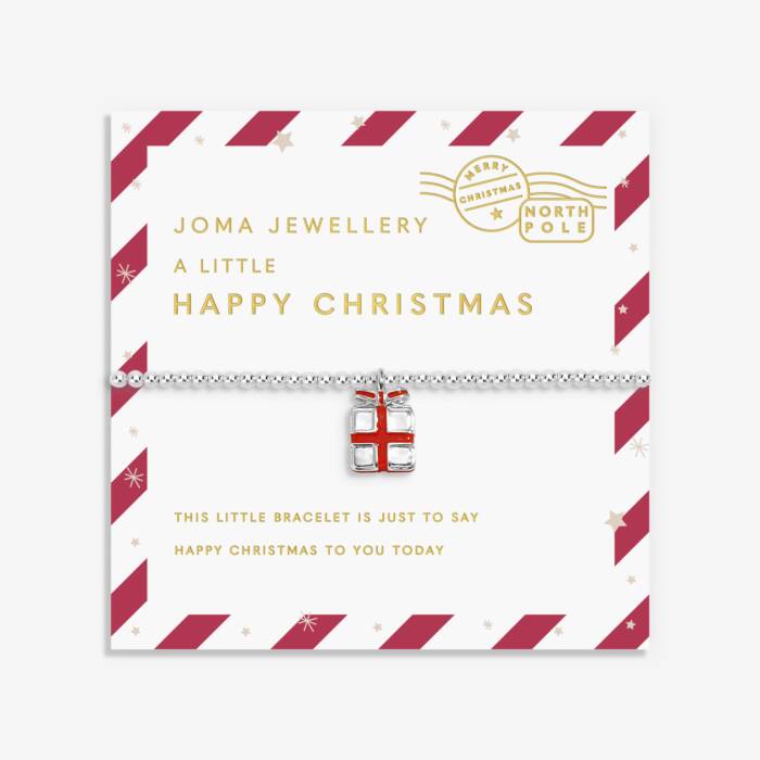 Joma Jewellery Love From Santa Happy Christmas Silver Plated Children's Bracelet