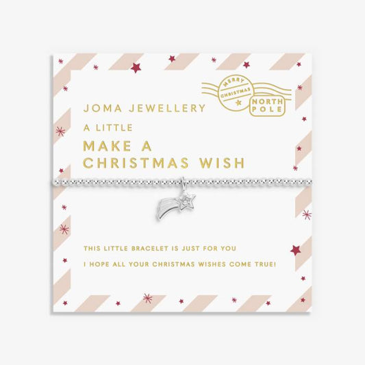 Joma Jewellery Love From Santa Make A Christmas Wish Silver Plated Children's Bracelet