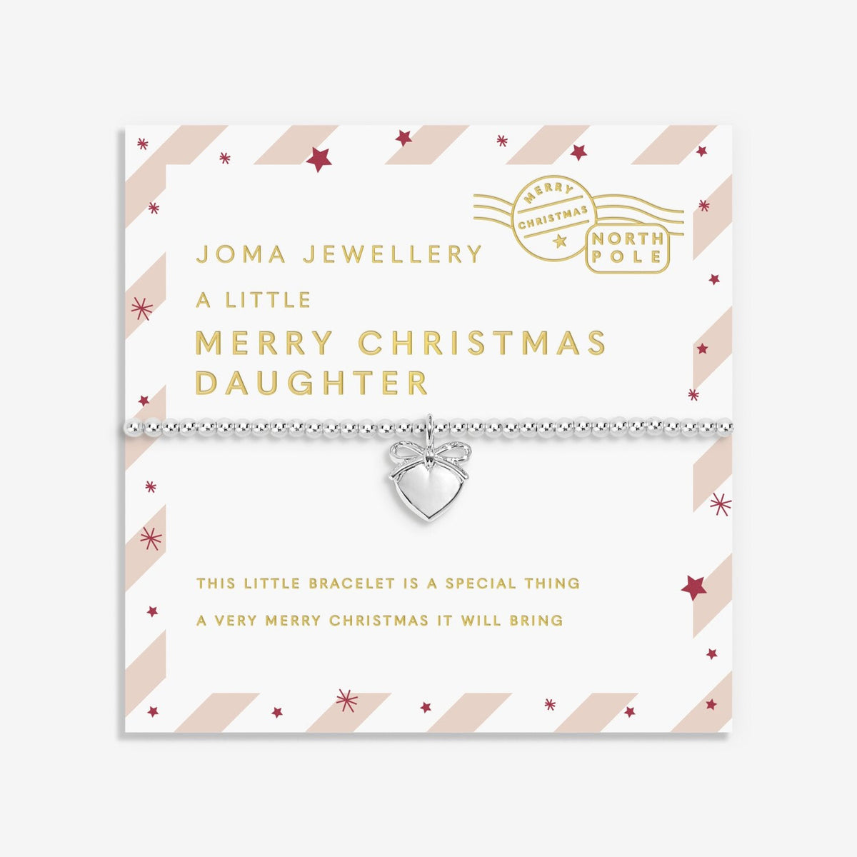 Joma Jewellery Love From Santa Merry Christmas Daughter Silver Plated Children's Bracelet