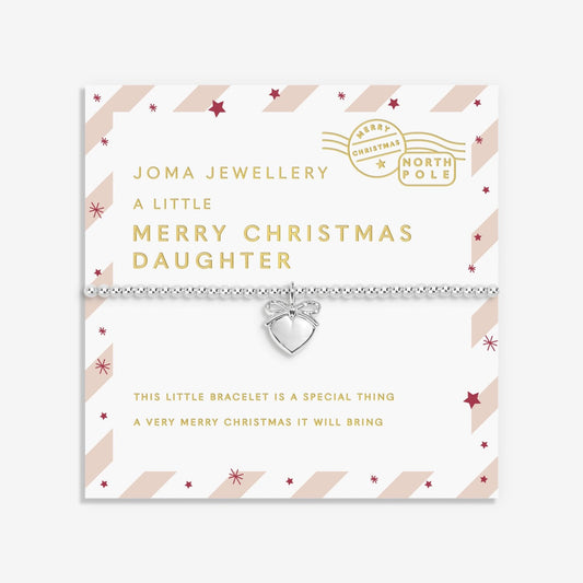Joma Jewellery Love From Santa Merry Christmas Daughter Silver Plated Children's Bracelet