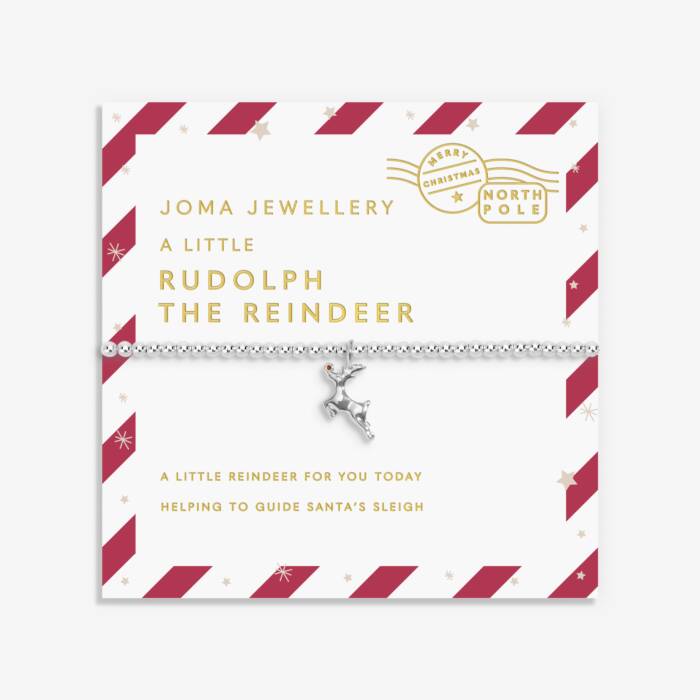 Joma Jewellery Love From Santa Rudolph The Reindeer Silver Plated Children's Bracelet
