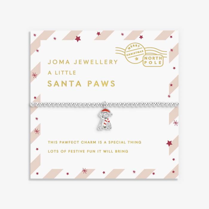 Joma Jewellery Love From Santa Santa Paws Silver Plated Children's Bracelet