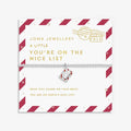 Joma Jewellery Love From Santa You're On The Nice List Silver Plated Children's Bracelet