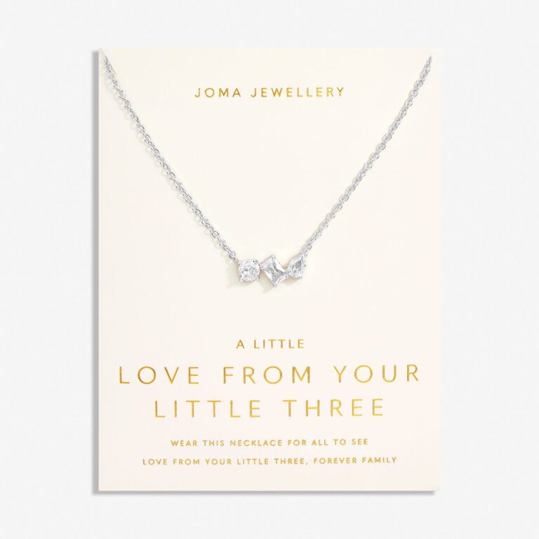 Joma Jewellery Love From Your Little Ones Three Silver Plated Necklace     