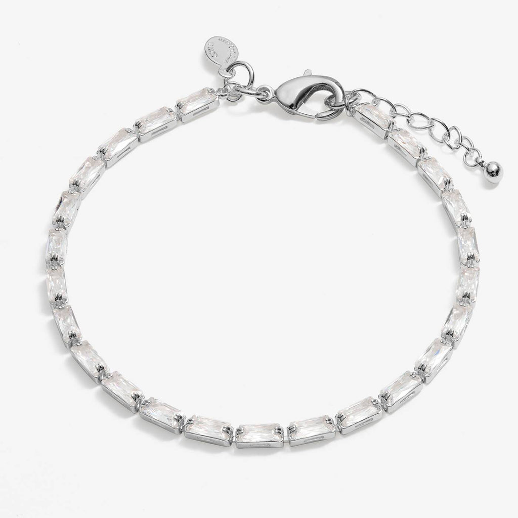 Joma Jewellery Loved By You Baguette Tennis Silver Plated Bracelet