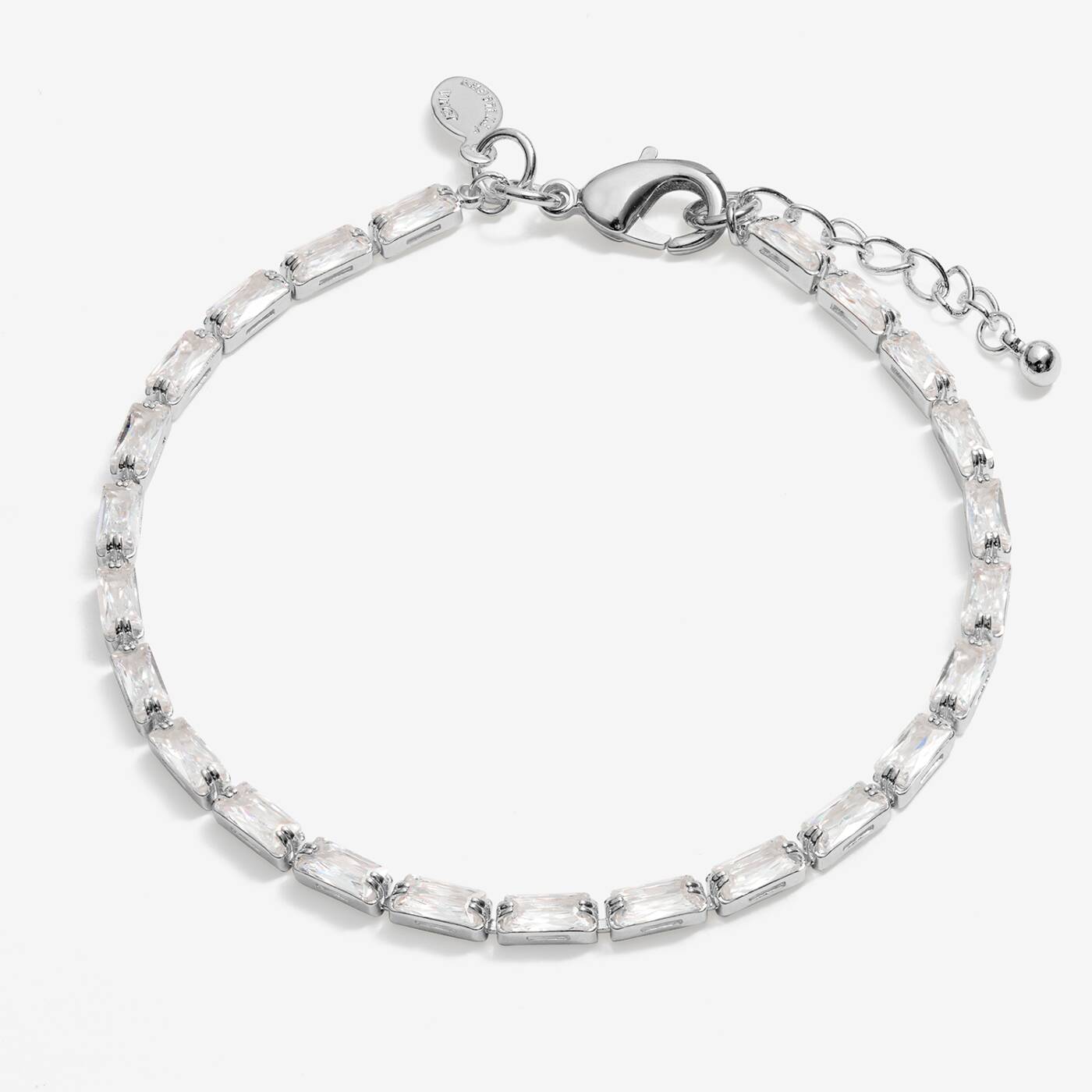 Joma Jewellery Loved By You Baguette Tennis Silver Plated Bracelet