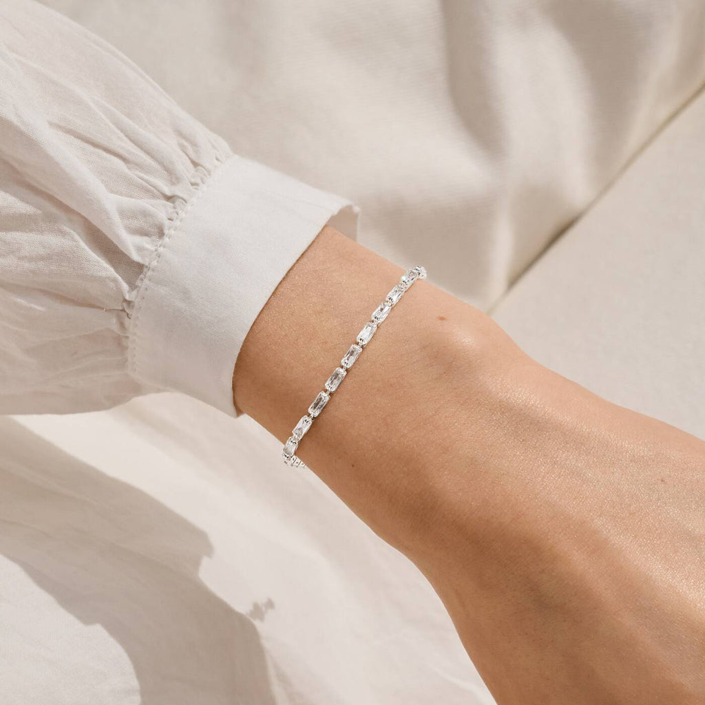 Joma Jewellery Loved By You Baguette Tennis Silver Plated Bracelet