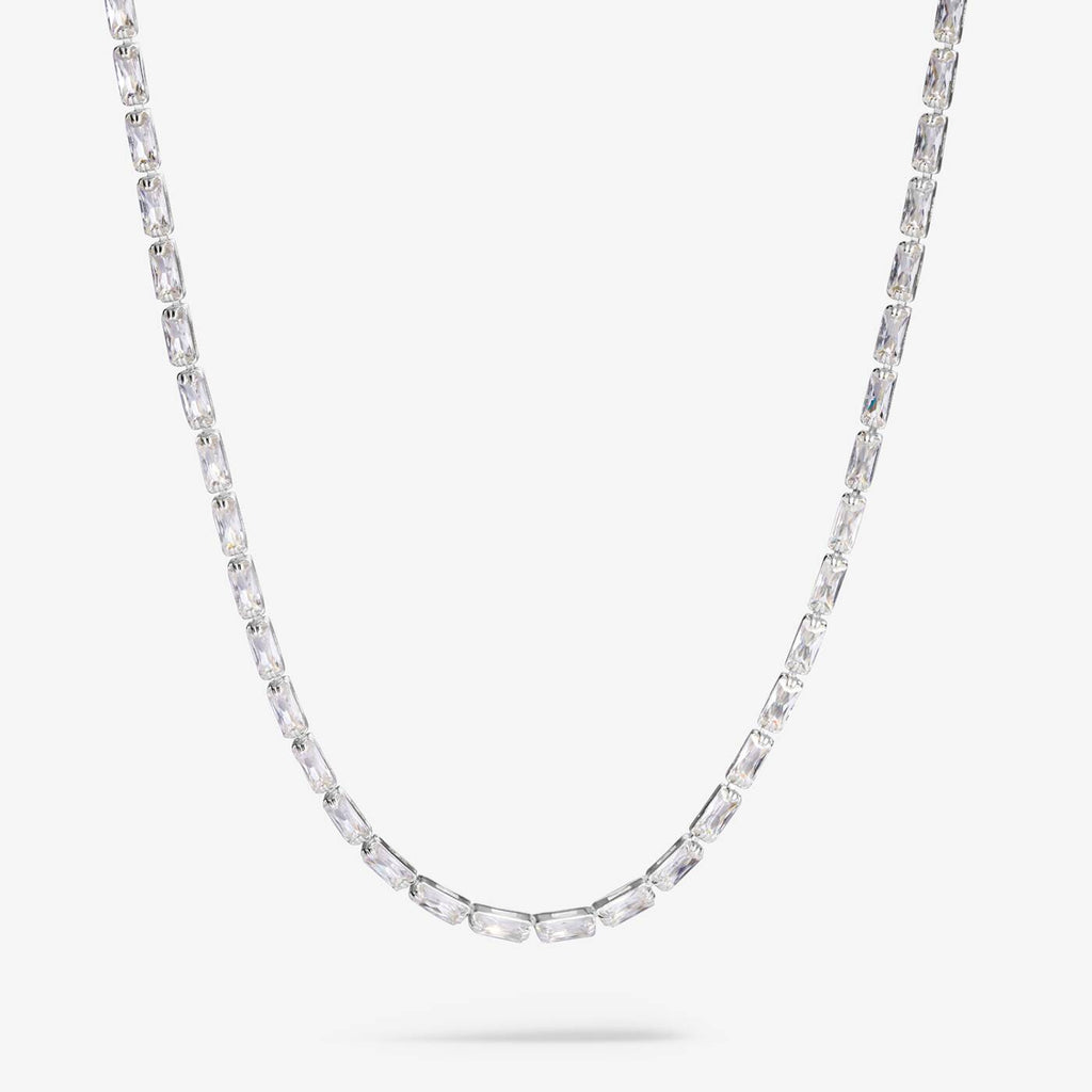 Joma Jewellery Loved By You Baguette Tennis Silver Plated Necklace
