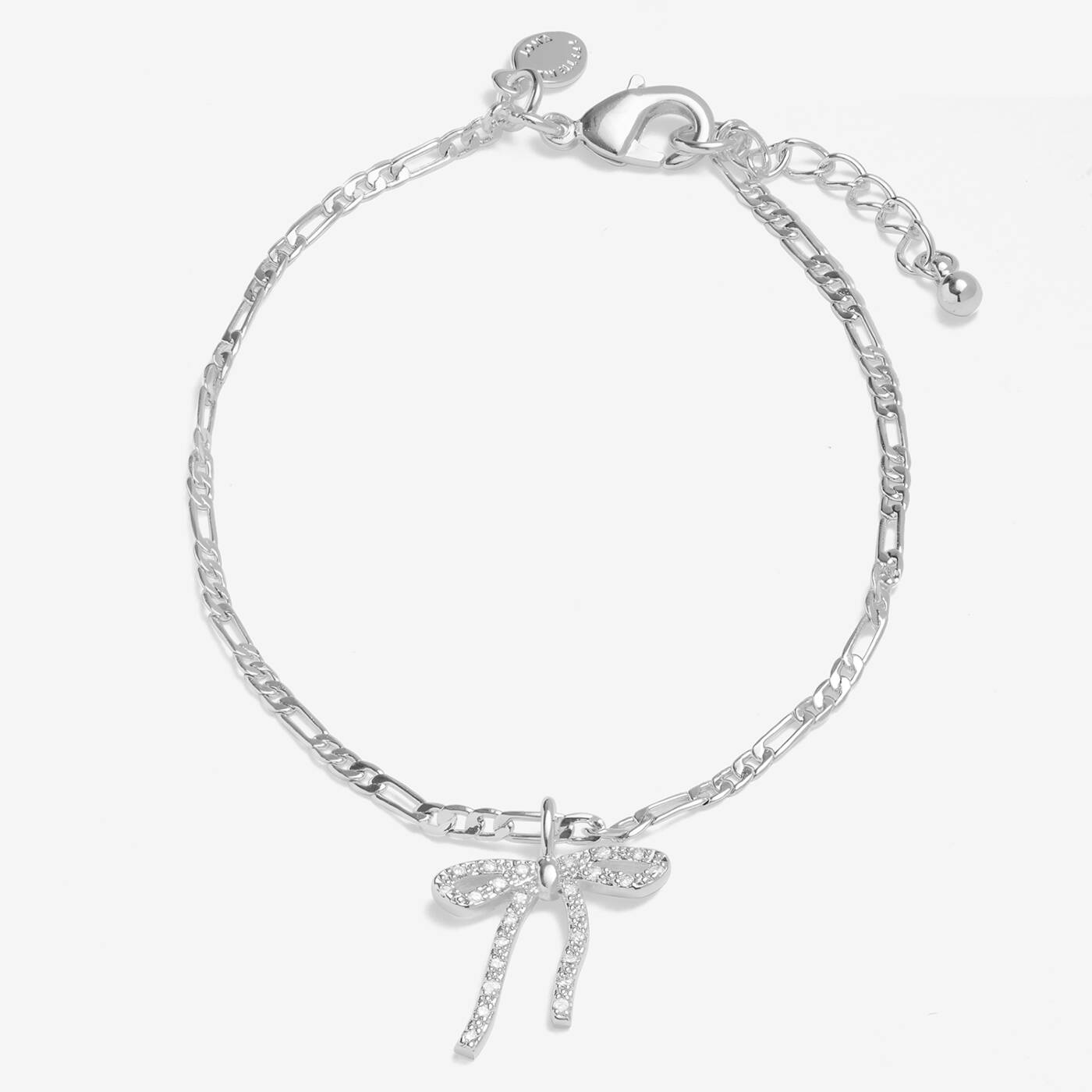 Joma Jewellery Loved By You Bow Silver Plated Bracelet