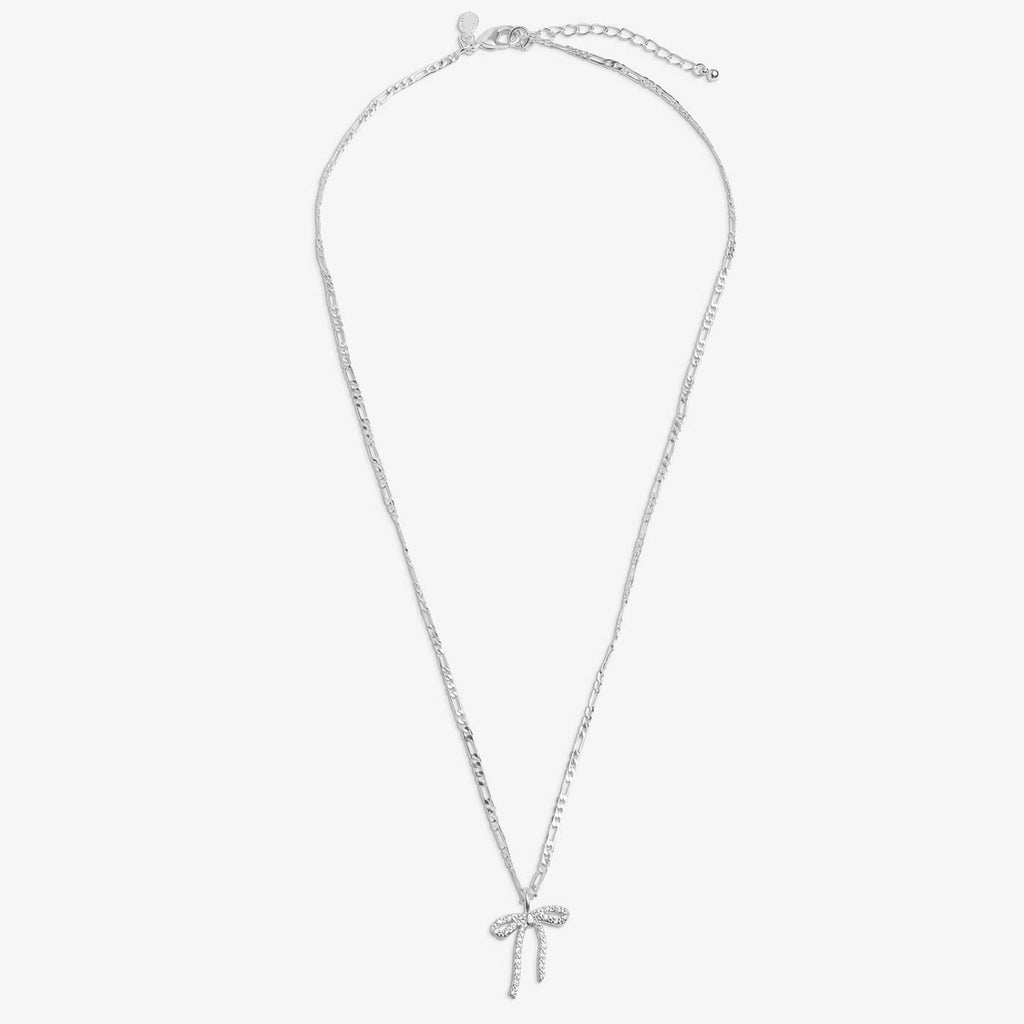 Joma Jewellery Loved By You Bow Silver Plated Necklace