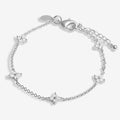 Joma Jewellery Loved By You CZ Clover Silver Plated Bracelet