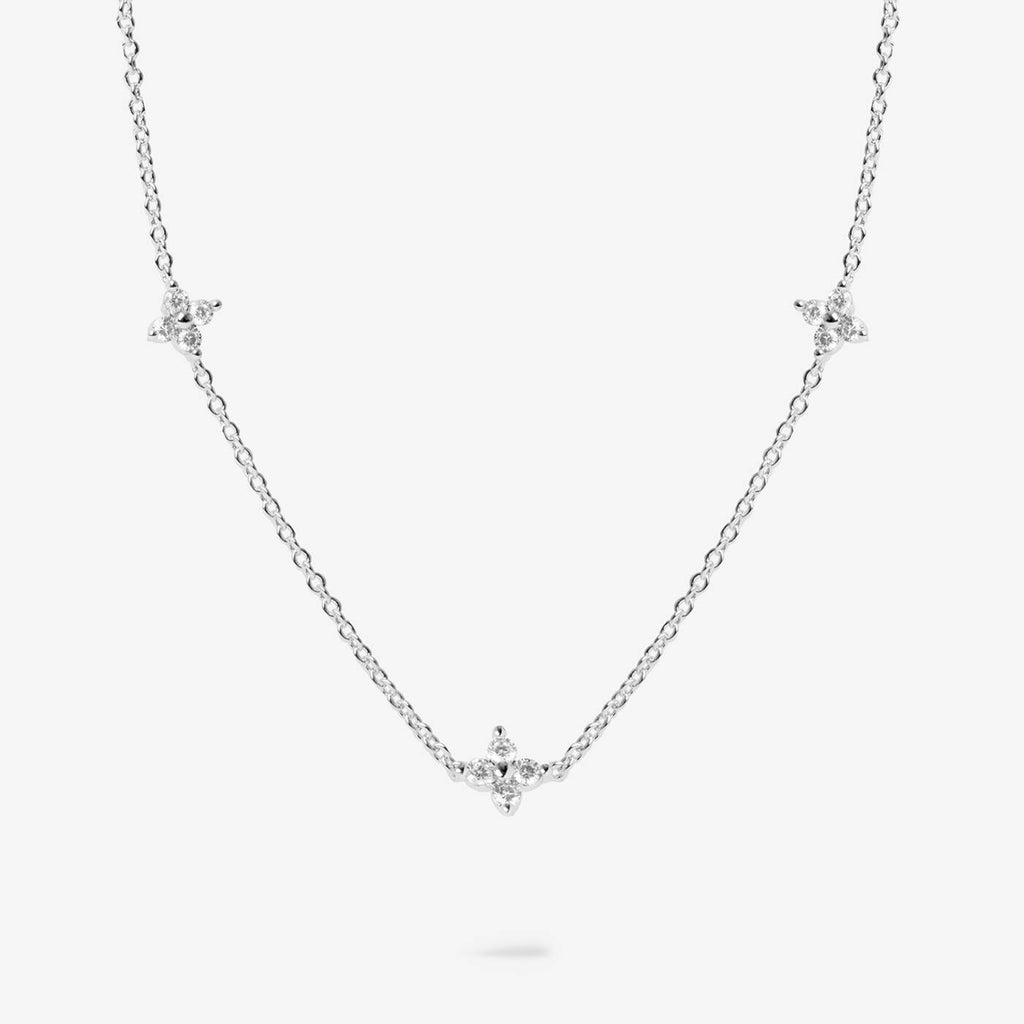 Joma Jewellery Loved By You CZ Clover Silver Plated Necklace