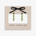 Joma Jewellery Loved By You Green CZ Gold Plated Hoop Earrings
