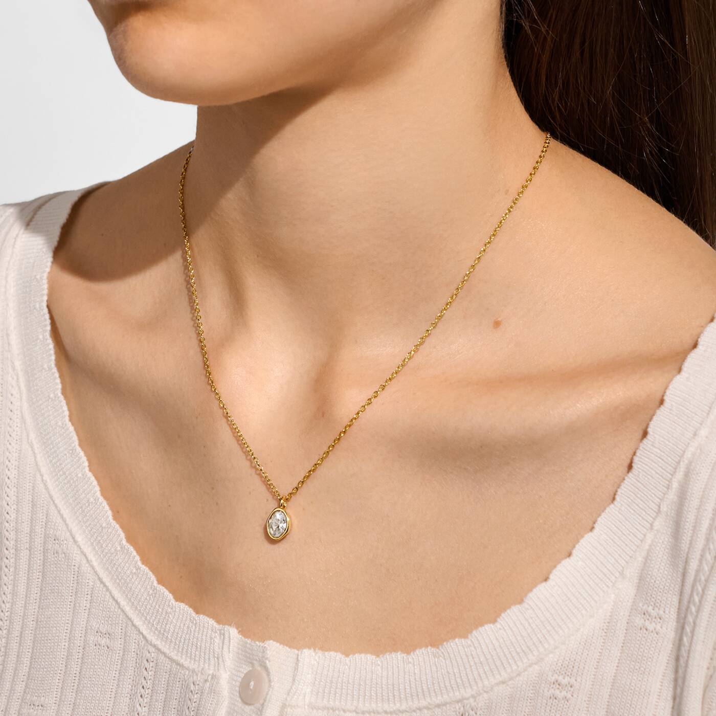 Joma Jewellery Loved By You Molten Gold Plated Necklace