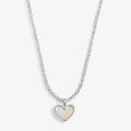 Joma Jewellery Loved By You Mother Of Pearl Heart Silver Plated Necklace