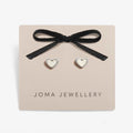 Joma Jewellery Loved By You Mother Of Pearl Heart Silver Plated Stud Earrings