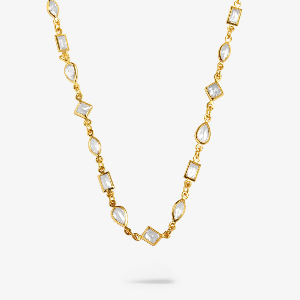 Joma Jewellery Loved By You Multi CZ Chain Gold Plated Necklace