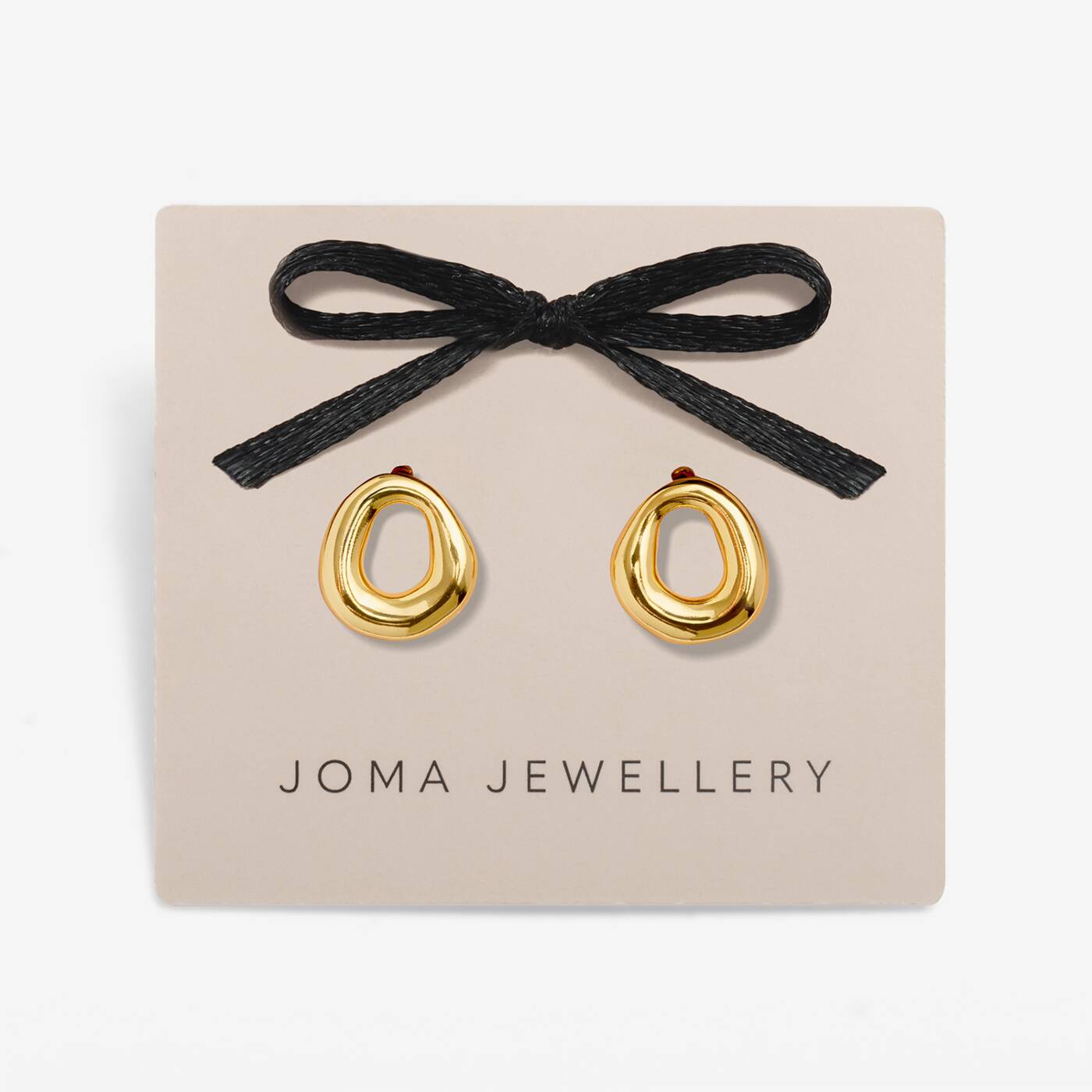 Joma Jewellery Loved By You Organic Gold Plated Stud Earrings
