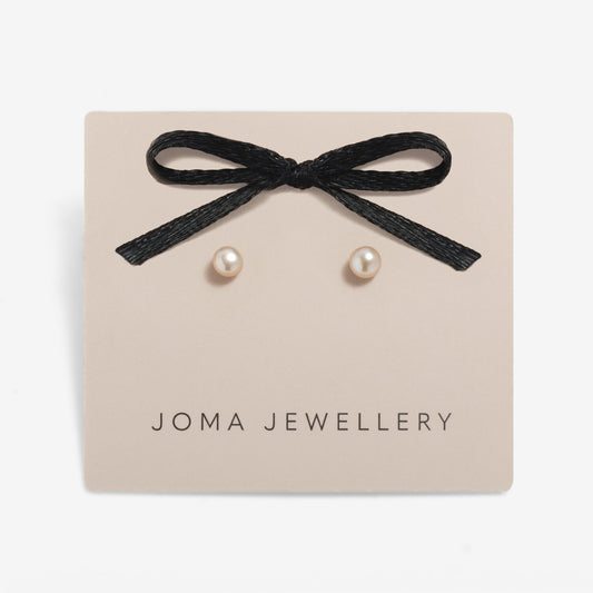 Joma Jewellery Loved By You Pearl Gold Plated Stud Earrings