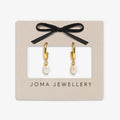 Joma Jewellery Loved By You Pearl Hoop Gold Plated Hoop Earrings