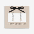 Joma Jewellery Loved By You Pearl Hoop Silver Plated Hoop Earrings