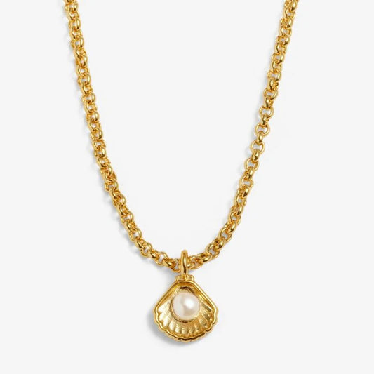 Joma Jewellery Loved By You Pearl Shell Gold Plated Necklace