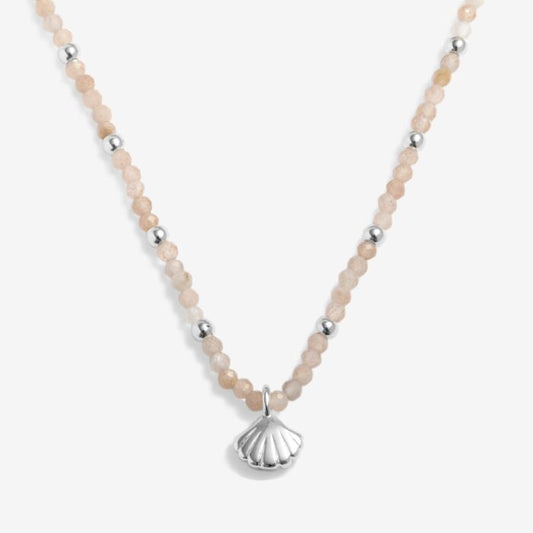 Joma Jewellery Loved By You Sunstone Shell Silver Plated Necklace