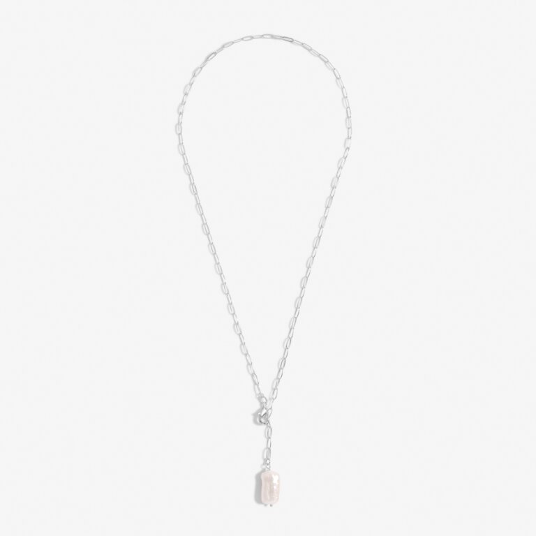 Joma Jewellery Lumi Pearl Chain Silver Necklace