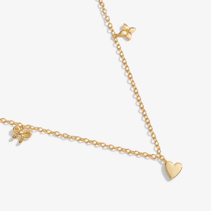 Joma Jewellery Mini Charms Charms Gold Plated Necklace