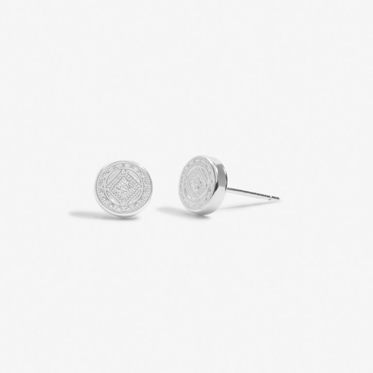 Joma Jewellery Mini Charms Coin Silver Plated Earrings