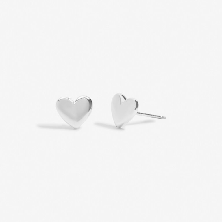 Joma Jewellery Mini Charms Heart Silver Plated Earrings