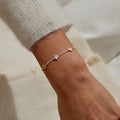 Joma Jewellery Mini Charms Moon Heart Stars Silver, Gold & Rose Gold Plated Bracelet